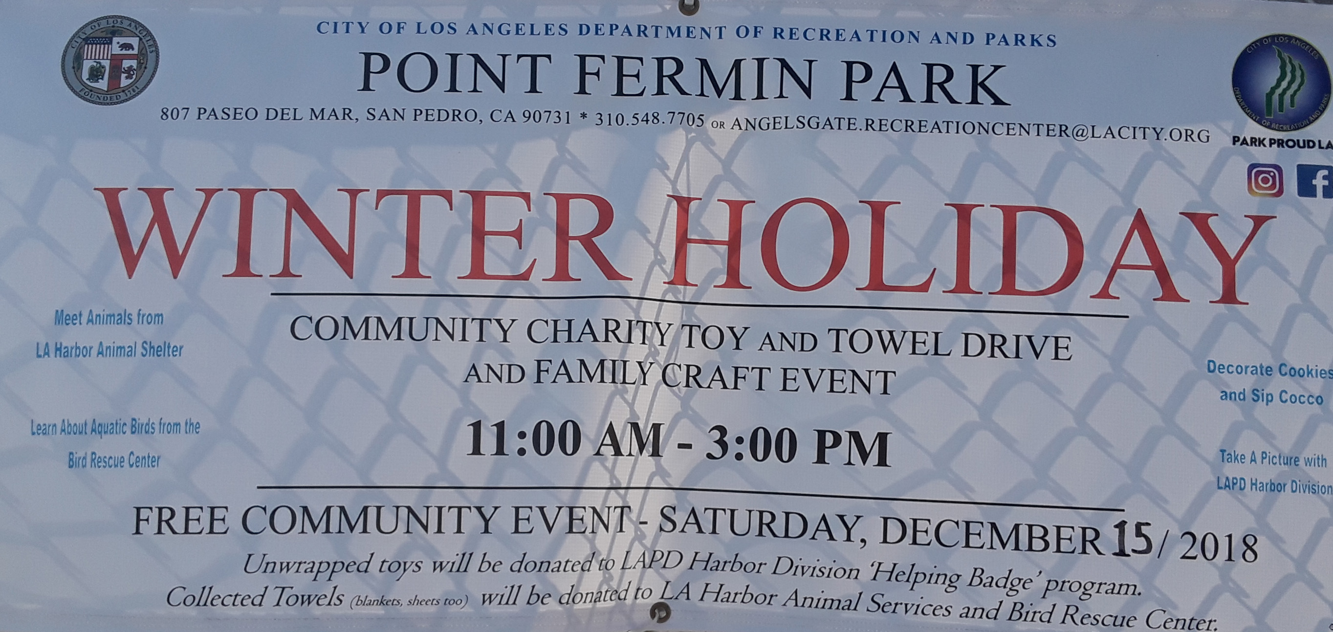 Point Fermin Holiday event