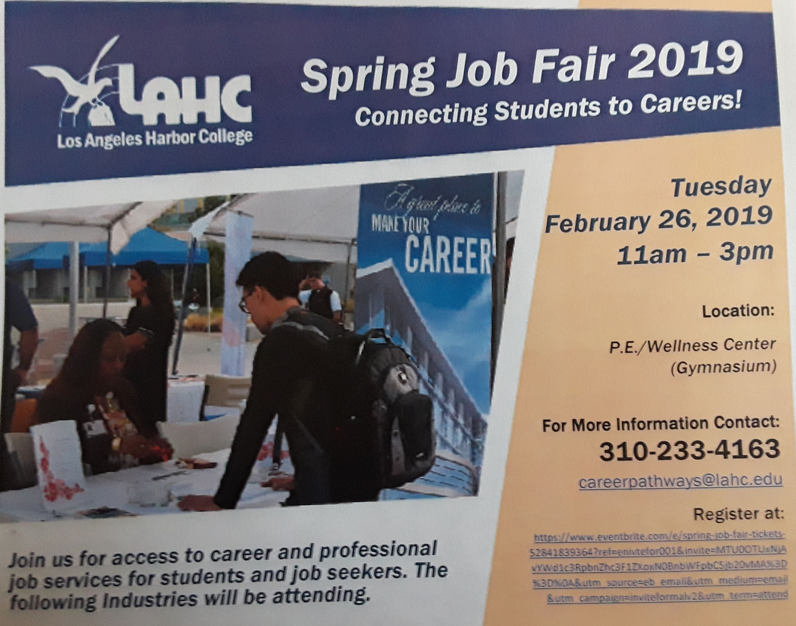 L A Harbor College Job Fair-2-26-19