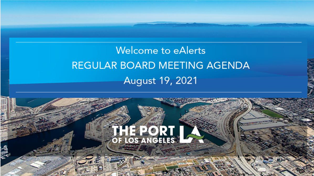 Port of Los Angeles Board Meeting