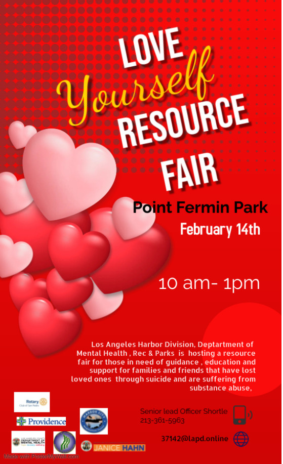 Flyer for event at Point Fermin Park regarding Mental Health issues
