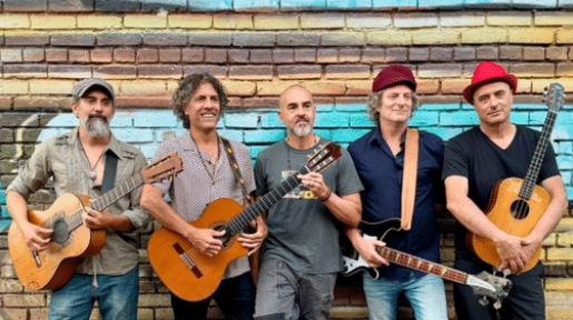 Los Pinguos band preformes at the Grand Annex