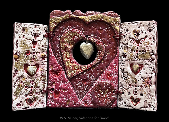 Heart Art Work of artist Wendy Calloway at Angels Gate Cultural Center