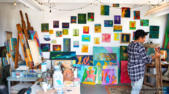 Art demonstrations at Angels Gate Cultural Center