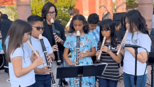 Music students from local partner schools will show off what they have been learning