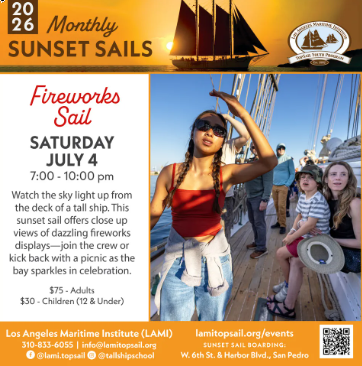 Tall Ship Fireworks Sail